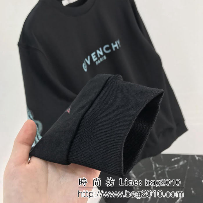 GVC紀梵希 18FW官網同步 魔蠍龍紋印花 純棉男款衛衣 ydi1625